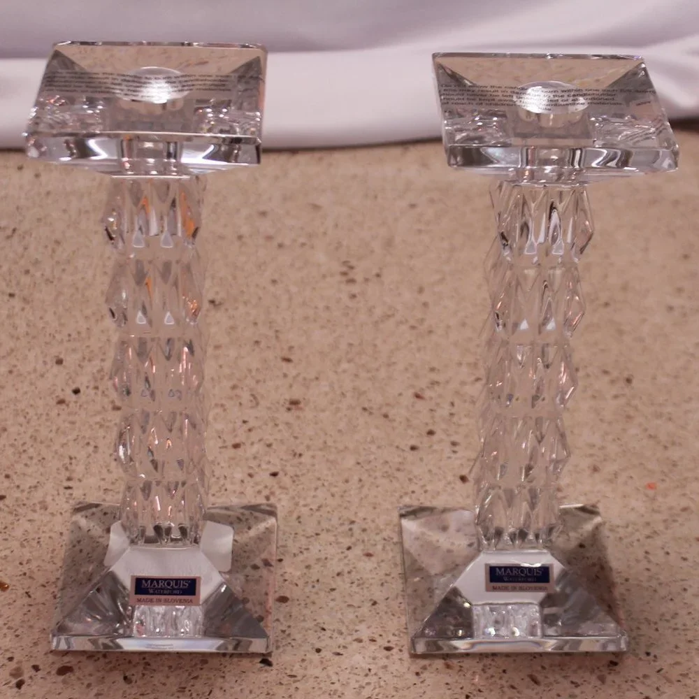 Marquis by Waterford Made in Slovenia Crystal Candlesticks